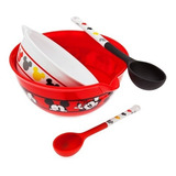 Set De Bowl Y Utensiios Minnie Y Mickey Mouse De Disney