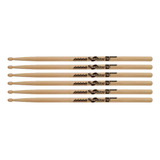 Kit 3 Baqueta Bateria 7a Hickory Ponta Madeira 176 Spanking