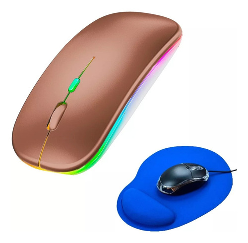 Pack Mouse Bluetooth Recargable + Almohadilla Mouse Pad 