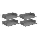 Kit 04 Suportes Para Micro-ondas Forno 60x40 Cm Class Cinza