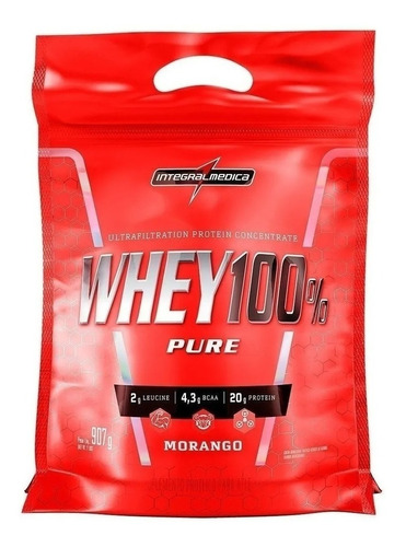 Whey Protein Refil Integral Médica 100% Pure 907g Puro C/ Nf