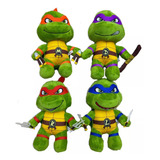 4 Piezas De Peluches De Las Tortugas Ninja