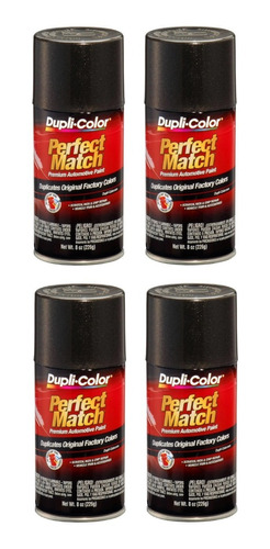 Paq. 4 Pintura En Spray Color Negro Plano Universal