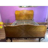 Cama De Madera Antigua Con Elástico