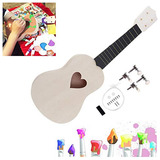 Yencoly Ukulele Diy Kit, 21inch Basswood 4 String Ukelele D.