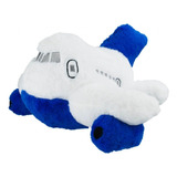 Avião Aviãozinho Pelúcia Decoração Quarto Menino Azul 46cm