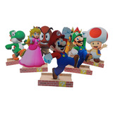 Personajes Centro De Mesa Mario Bros 5 Pzs