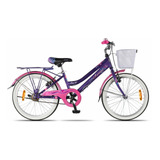 Bicicleta Infantil Aurora Juveniles Ona R20 1v Frenos V-brakes Color Lila Con Pie De Apoyo  