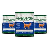 Kit 3 Areias Higiênicas Grãos Finos Premium Viva Verde 4kg