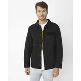 Chaqueta Cat Canvas Button Front Negro Hombre