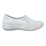 Zapato De Mujer Blanco 20hrs Confort Piel Enfermería 149/v