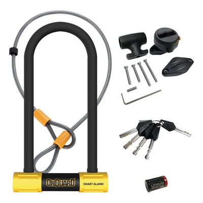 Kit Candado U Onguard 8268 + Cable Alargador 8044 Bici Color Negro | Meses sin interés