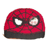 Gorro Gorrito Hombre Araña Spiderman Tejido Crochet Bebes