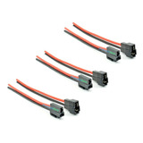 3 Pares Chicote Conector 2 Vias 4mm P/ Falante Farol Milha