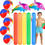 Realspring 12 Juguetes Inflables De Verano Para Piscina, Inc