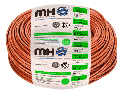 Cable Unipolar 2.5 Mm² Mh - Rollo X 100mts Normalizado