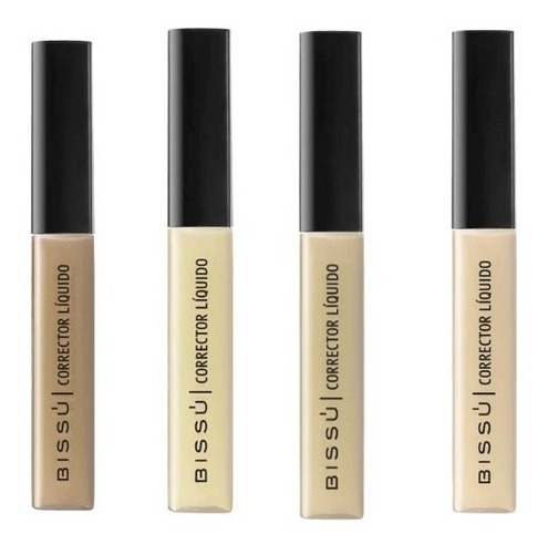 Corrector  Líquido Maquillaje Bissu  4 Piezas