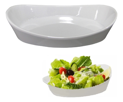 Travessa Oval Em Melamina 23cm Prato Saladas E Finger Foods