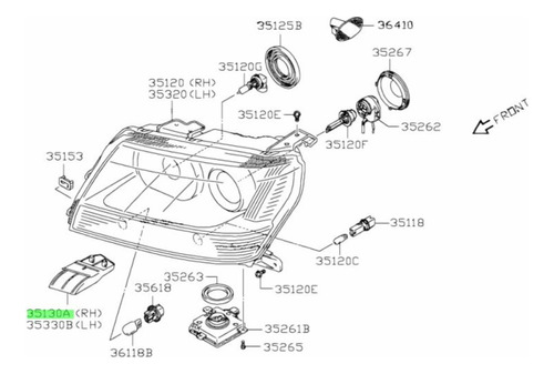 #c Base Guia O Soporte Faro Suzuki Grand Vitara J3 Derecho Foto 2