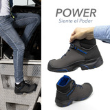 6 Botas Industrial Extremo Power Gris