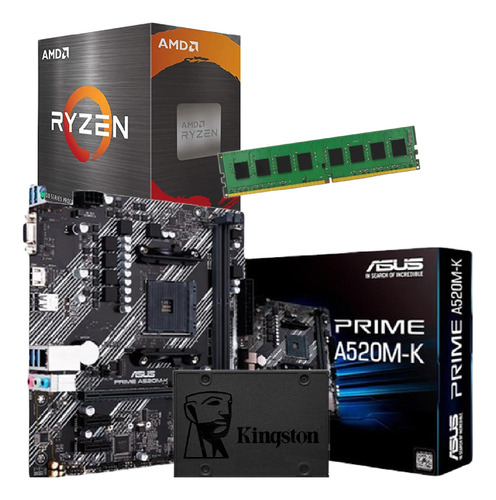 Combo Actualizacion Pc Amd Ryzen 5600g Mother 8 Gb Ssd 120