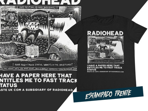 Camiseta Rock Alternativo Radiohead C8