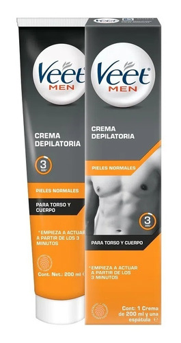 Crema Depilatoria Veet Men200ml - mL a $145