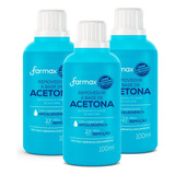 Kit 3 Acetona 100 Ml Farmax
