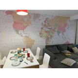 Vinilo Mapamundi Mural Mapa Mundo Planisferio 2.50 X 1.40mts