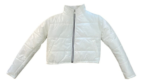 Campera Puffer Blanca Relleno De Plush Marina Giovannini 