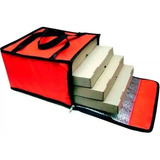 Bolso Termico Delivery Pizzas 4 Cajas X3 Unidades M Coyote