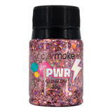 Glitter Gel Glow Power Rosa 35g Carnaval - Colormake