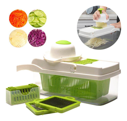 Mandolina Cocina Acero Inoxidable Rallador Dicer Slicer 9en1