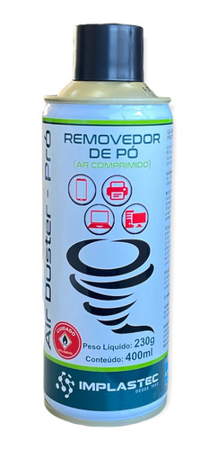 Removedor De Pó Ar Comprimido Air Duster Pro 400ml