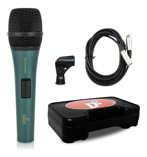 Microfone Dinâmico Arcano Platinum-s88 Com Fio Xlr-xlr