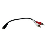 Cable Adaptador Rca 2 Macho A 3.5 Hembra Dm Electropc