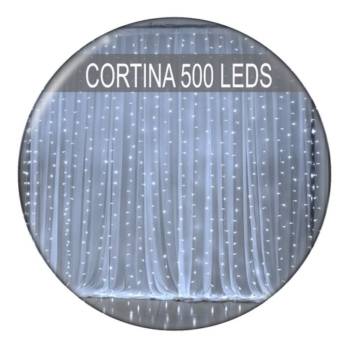 Cortina 500 Leds Branco Frio Fixa Ou Pisca 4x2 Festa Evento