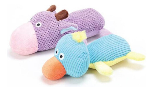 Pack 2x Juguete Peluche Sonido Interactivo Para Mascota