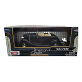 Motormax 1:24 1934 Ford Convertible Negro Clásico Esc 1:24