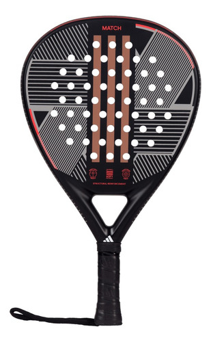 Pala Match 3.3 Black/red | adidas Padel 2024 Color Rojo