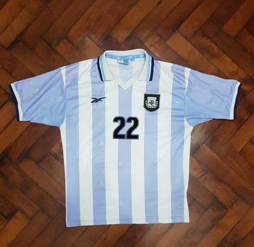 Camiseta Selección Argentina 1999/00, Riquelme 22 Talle L.