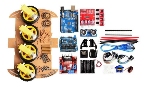 Kit Chasis Completo Auto 4wd / Robot Arduino Compatible