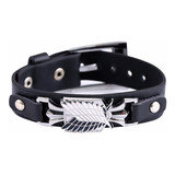 Pulsera Attack On Titan Negra, Alas De La Libertad, Negra