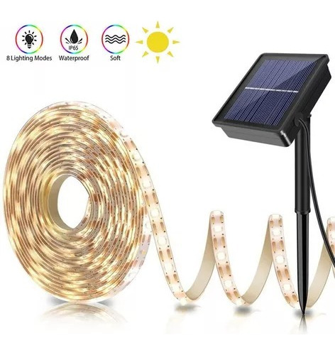 5m Luz Led Solar Lights Flexible, Tiras De Luces, Impermeabl