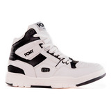 Zapatillas Pony Lifestyle Hombre M100 Hi H Blanco-negro Cli