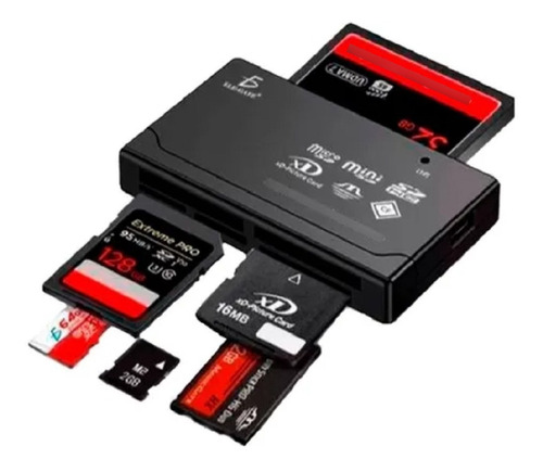 Mutilector Externo Para Memorias A Usb 2.0 Mini Micro Sd M2