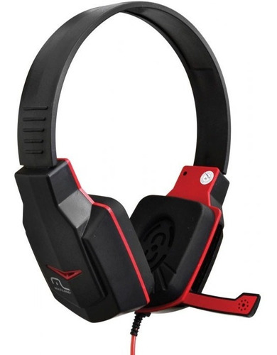 Headset Gamer Fone De Ouvido Com Mic Microfone Preto Vermelh