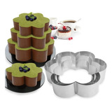 Juego 3 Moldes Cortadores Florales Acero - Pasteles Galletas