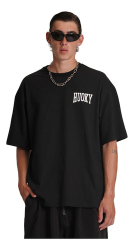 Remera Oversize Hombre Estampada Huoky Algodon