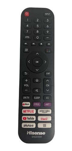 Control Para Smart Tv Hisense Vidaa 40h5g 32h5g 55h6g